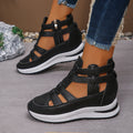 Women's Hollow Out Platform Sandals | Close Toe Velcro Summer Shoes