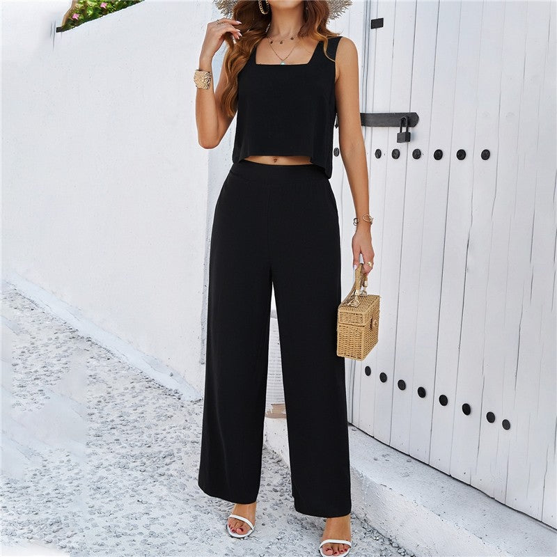 Casual and Chic Sleeveless Vest Set