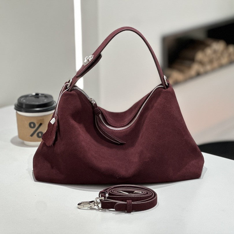 Genuine Leather Crossbody Tote Bag
