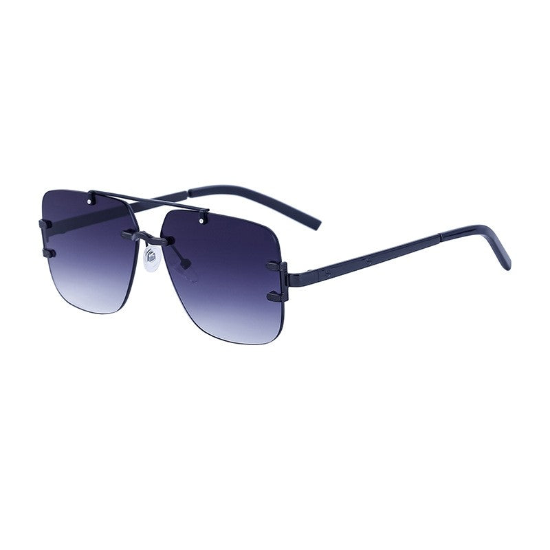 Stylish Rimless Metal Beam Sunglasses For Men