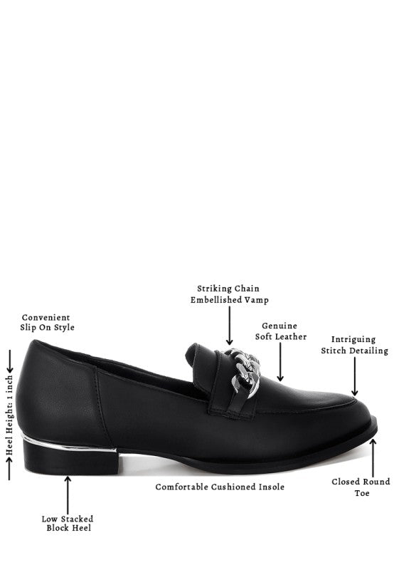 POLA Leather Horsebit Loafers