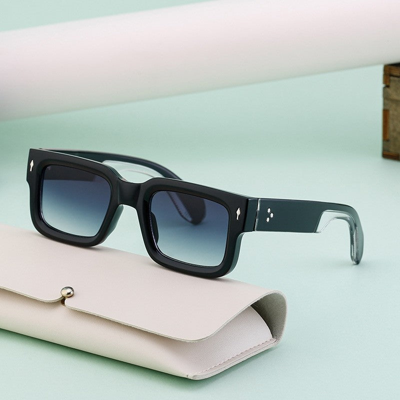 Unisex UV400 Full Square Frame Fashion Outdoor UV Protection Sunglasses