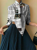 Stand Out in Style with Long Sleeve Loose Fit Letter Print Blouses & Shirts