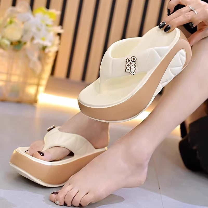 Women's Thick Sole Non-Slip Beach Flip-Flops | EVA Platform Sandals | Lightweight Summer Slides