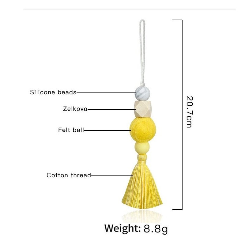 Unique Handcrafted Cotton Tassel Car Charm