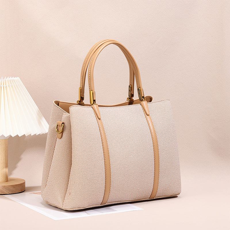 Sophisticated Women's Tote Bag - Premium PU Leather Commuter Handbag with Double Straps