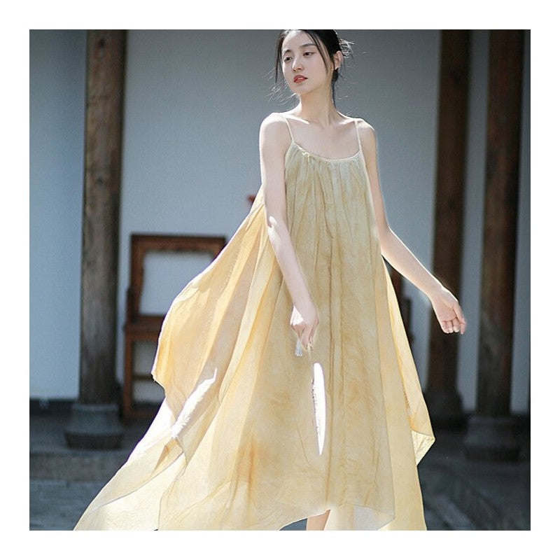 Stylish Tie-Dye Camisole Dress with Unique Design