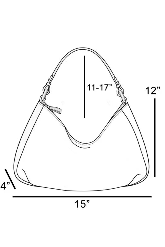 Larger Leather Crescent Shoulder Bag
