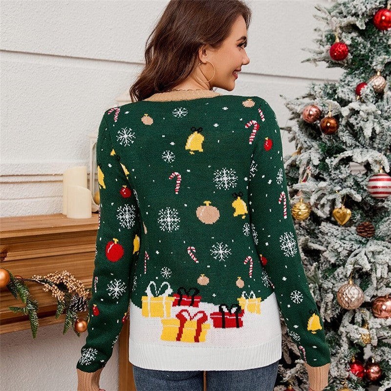 Fashionable Christmas Round Neck Pullover Sweater