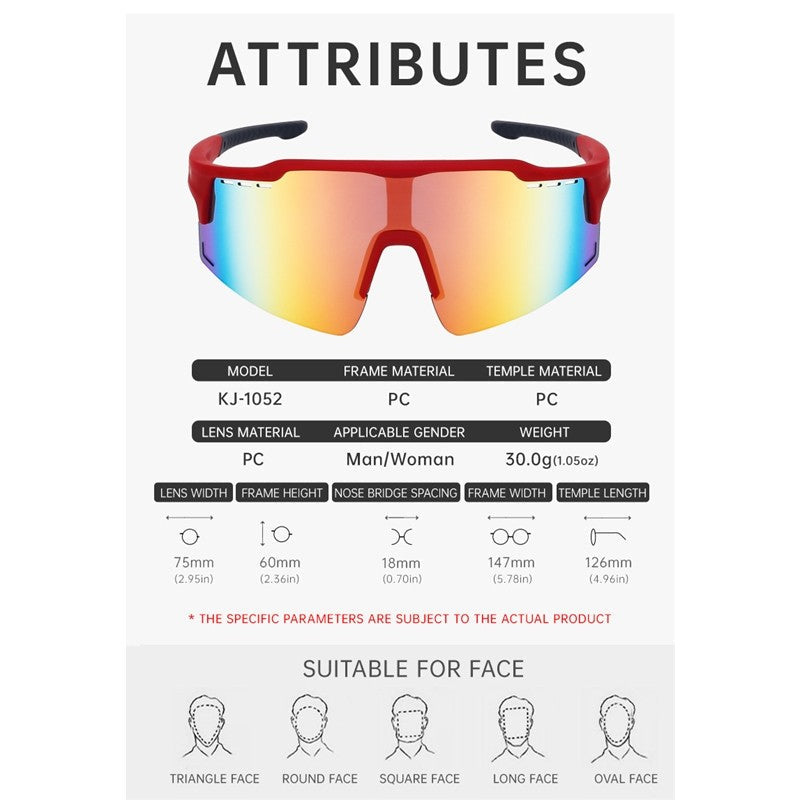 Fashion Frameless Sports Outdoor UV400 Sun Protection Eyewear Sunglasses