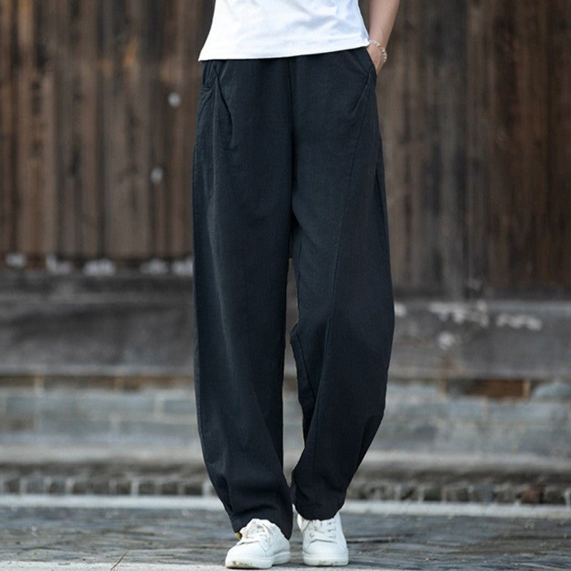 Lightweight Casual Lantern Pants in Solid Color