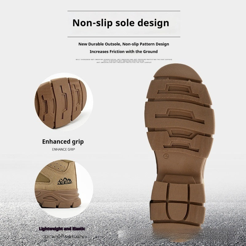 Men's Steel Toe Safety Shoes | Anti-Smashing Puncture-Resistant High-Top Work Boots