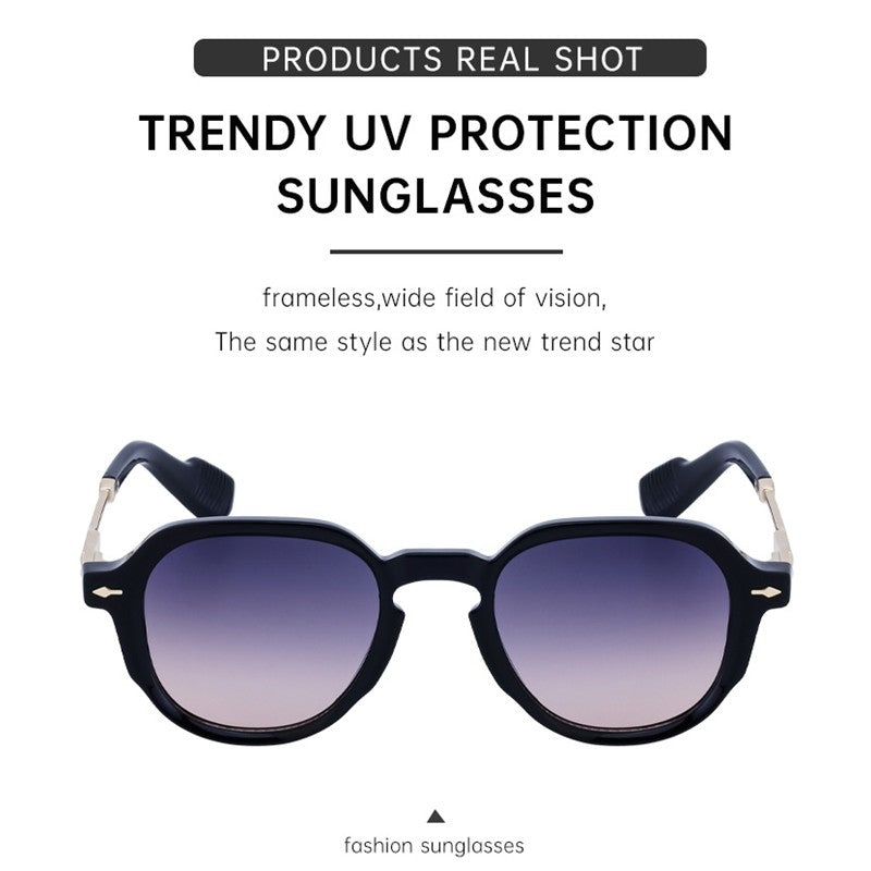 Retro Full Square Frame UV400 UV Protection Outdoor Sunglasses