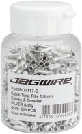 Jagwire 1.8mm Cable End Crimps SIlver Bottle/500