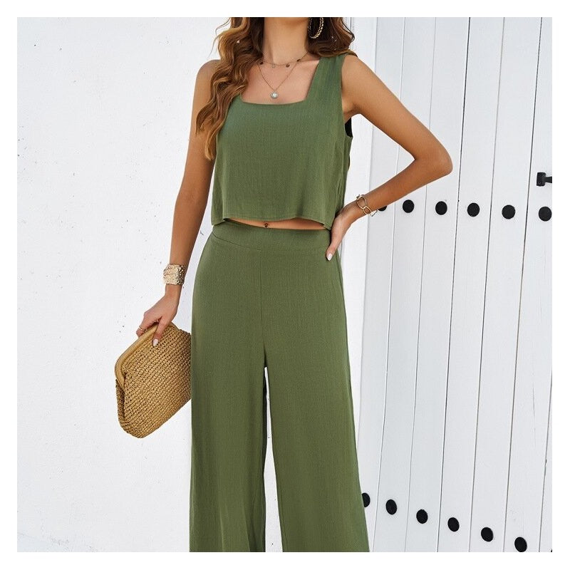 Casual and Chic Sleeveless Vest Set