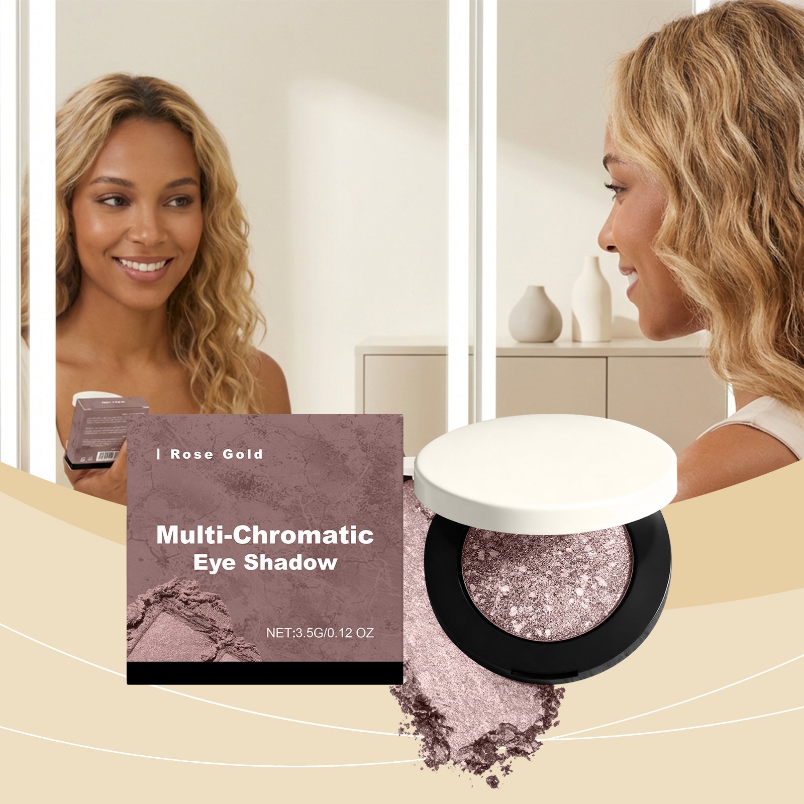 Shimmering 3D Eyeshadow Rose Gold