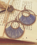 Beautiful Artistic Blue String Earrings