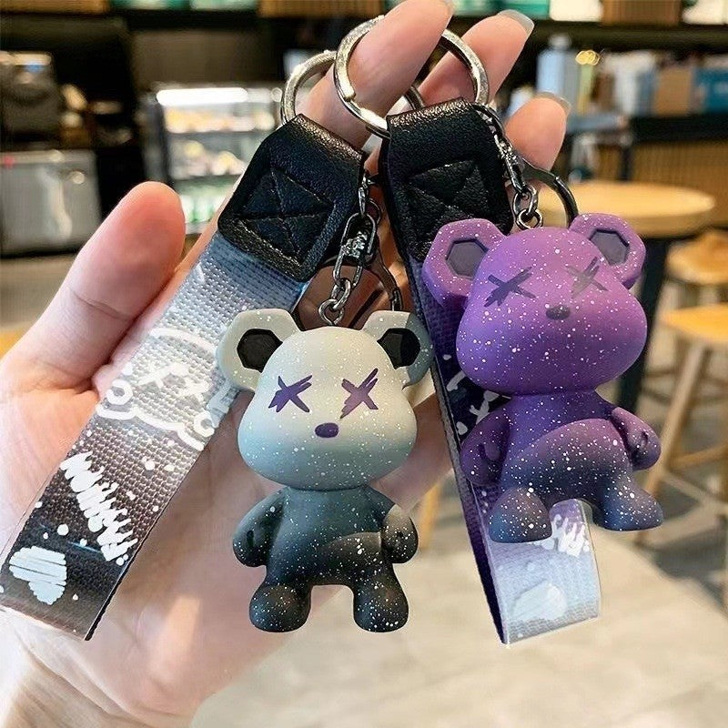 Cute Star Bear Keychain Pendant