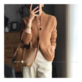 Fashion Solid Color Thickened Cardigan Knitted Coat