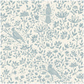 HELLKIT Peel Stick Wallpaper Blue Beige Bird 17.3x78.8in Vinyl Roll