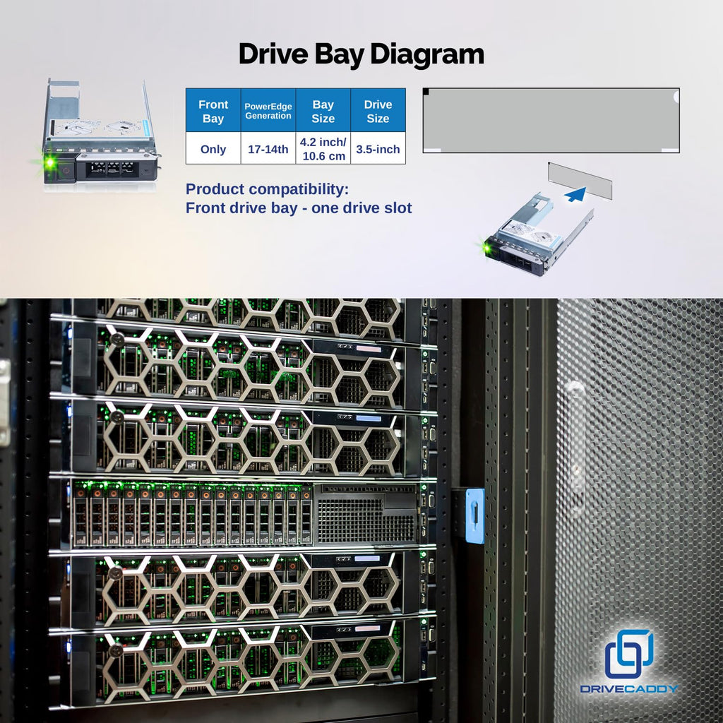 DRIVECADDY 3-Pack 3.5" Hard Drive Caddy 2.5" to 3.5" Adapter Dell Servers