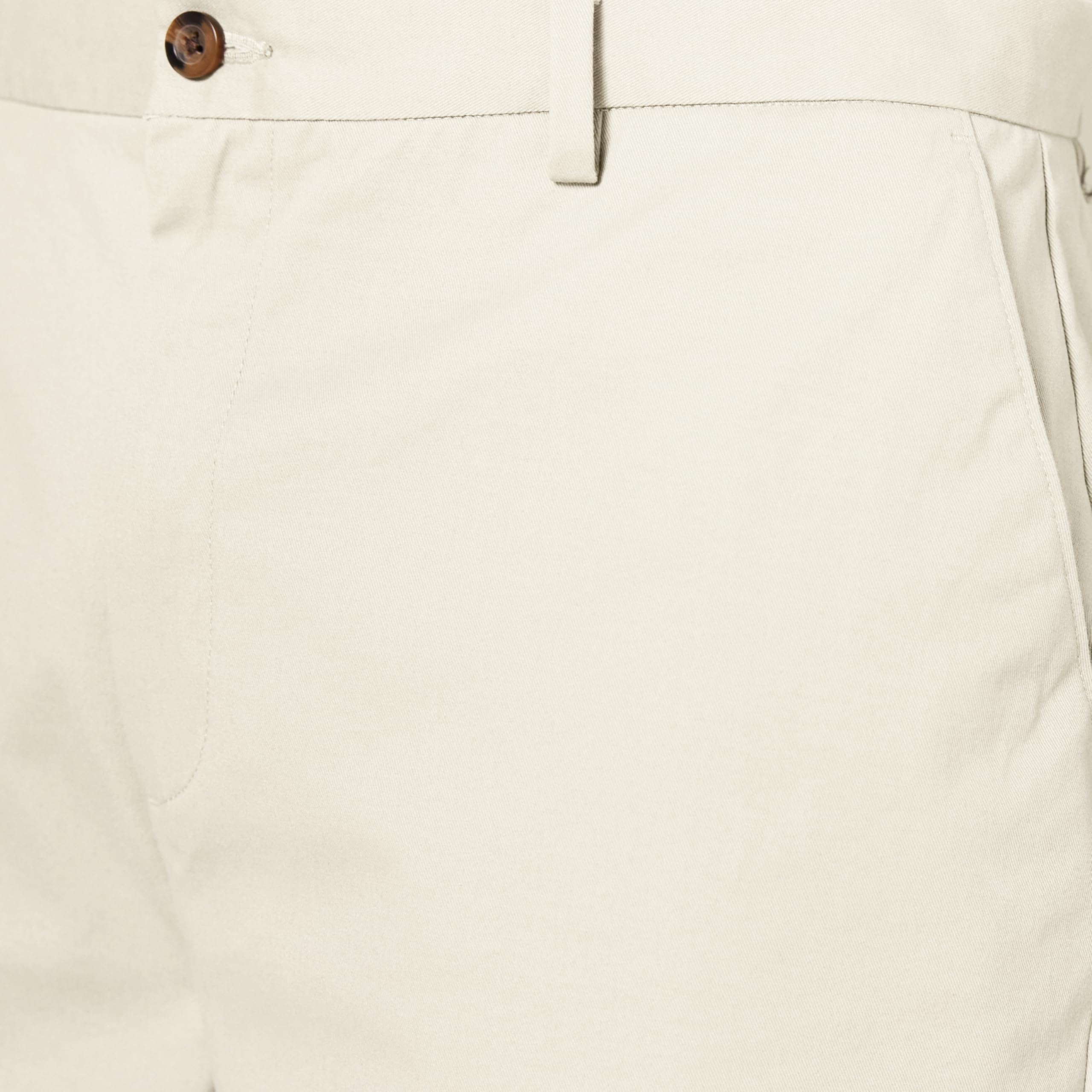 Amazon Essentials Men's Classic-Fit Flat-Front Chino Pant Stone Size 35x34