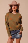 Pumpkin Rhombus Halloween Thanksgiving Sweater