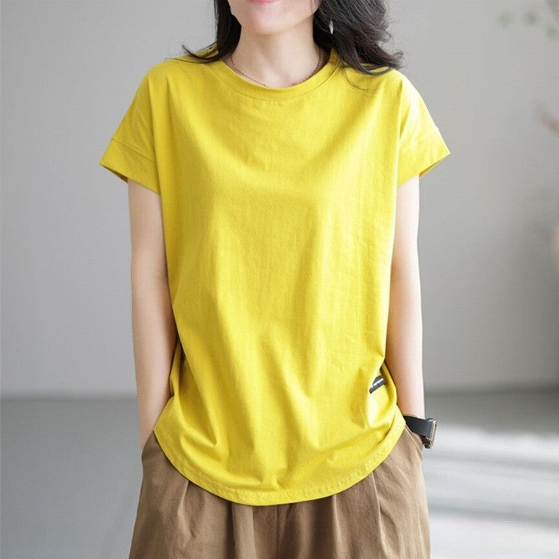 Relaxed Fit Hollow-Out Base Top - Effortless Style for a Youthful Look