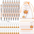 AmazingSpark 36 Sets Fall Baby Shower Favors Pumpkin Pens Keychains Orange