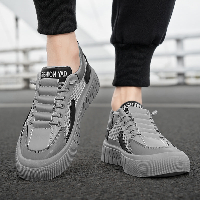Men's Breathable Mesh Athletic Sneakers | Casual Lace-Up Shoes