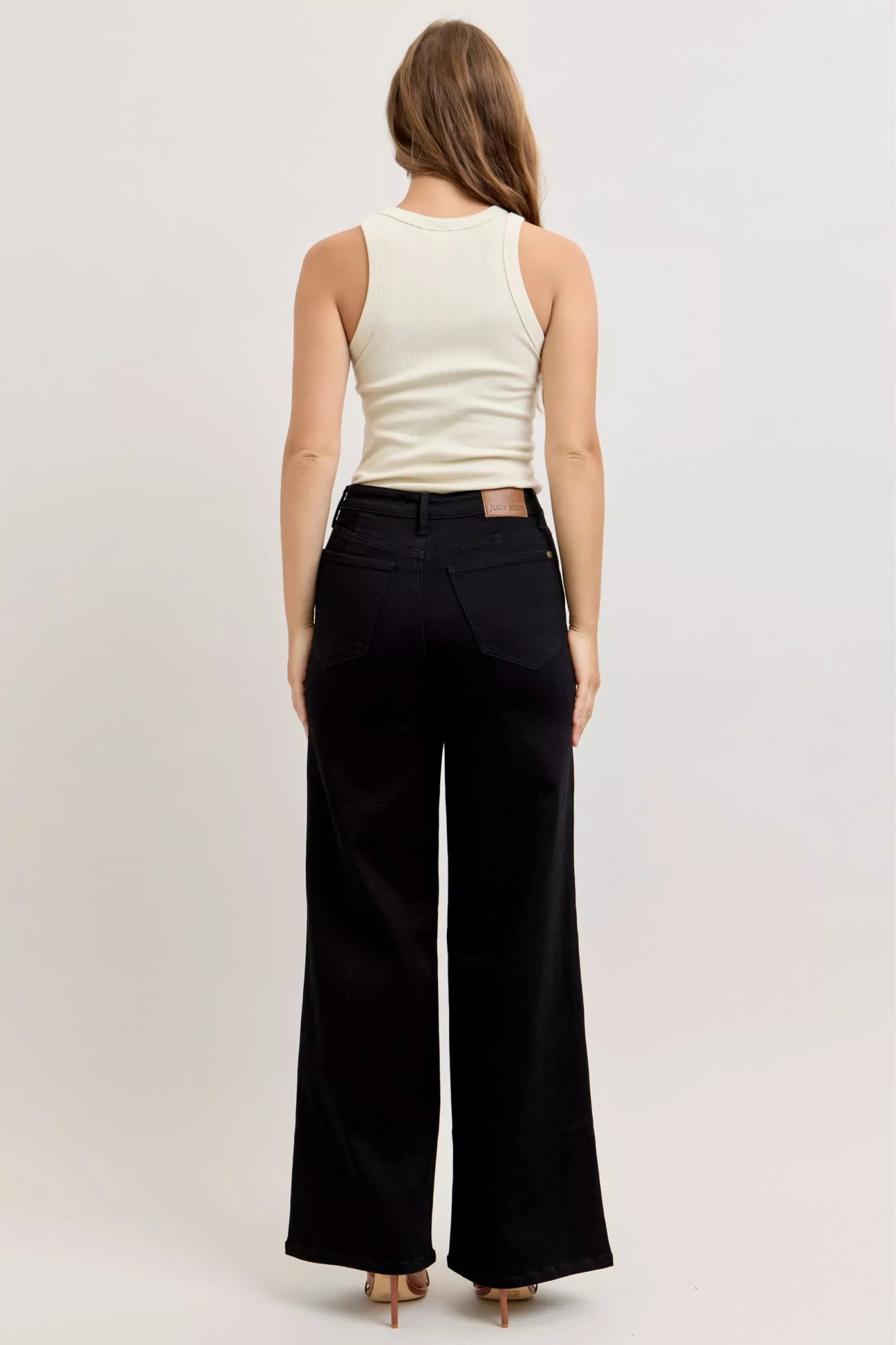 High-Waisted Wide Leg Jeans