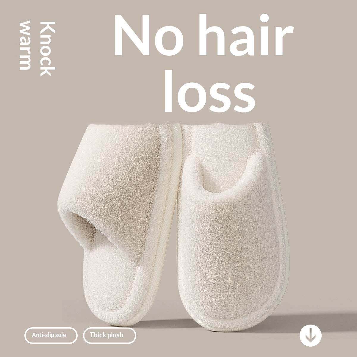 Fluffy Faux Fur Indoor Slippers – Non-Slip EVA Sole