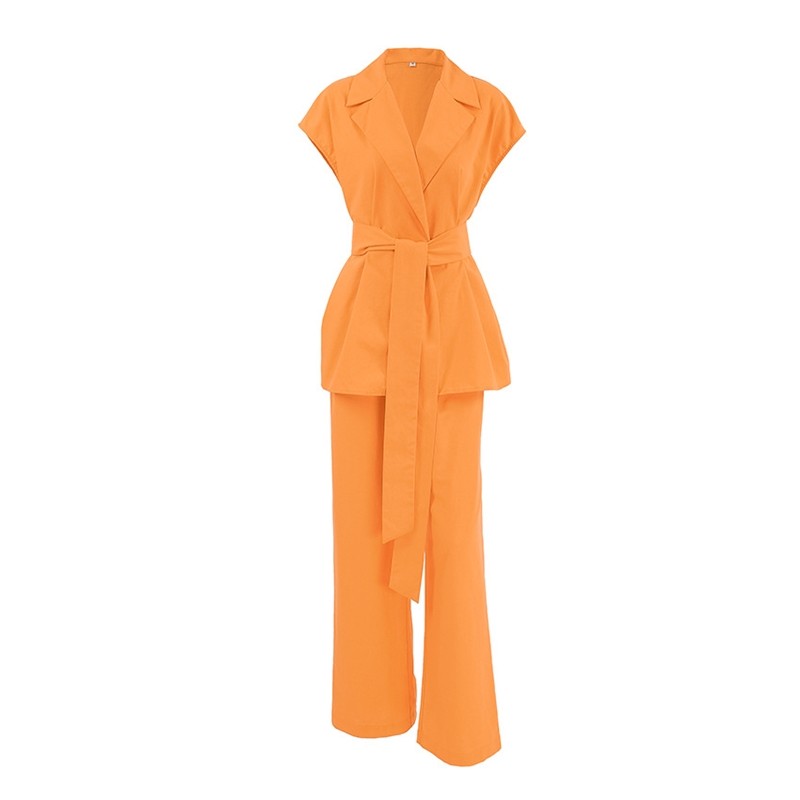 Lounge in Style: Tie-Front Cardigan and Wide-Leg Pants Set