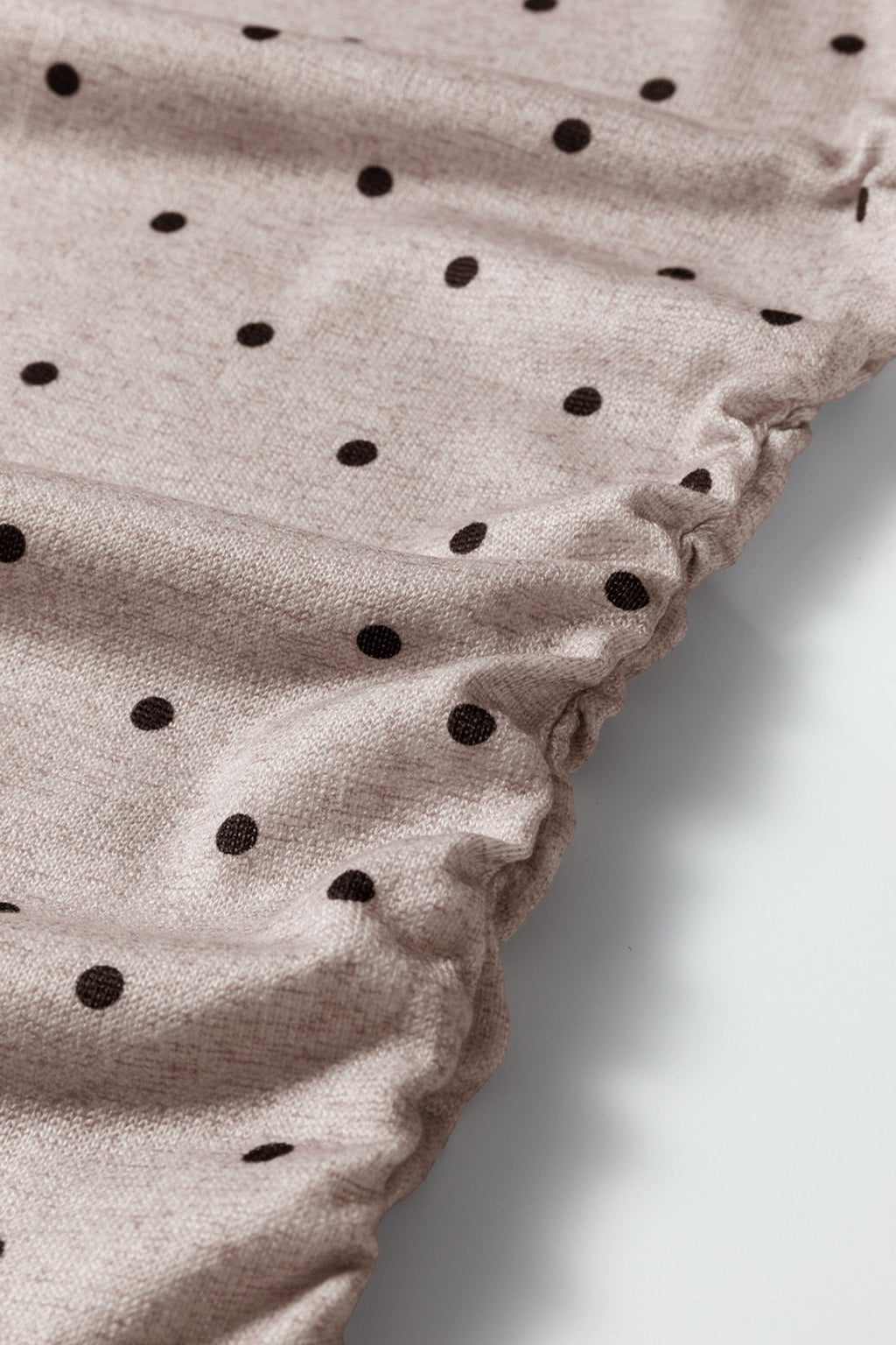 Jet Stream Polka Dot Boat Neck Knit Long Sleeve T Shirt
