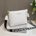 Women's Quilted Chain Crossbody Bag | Embroidered Chain Strap Shoulder Purse