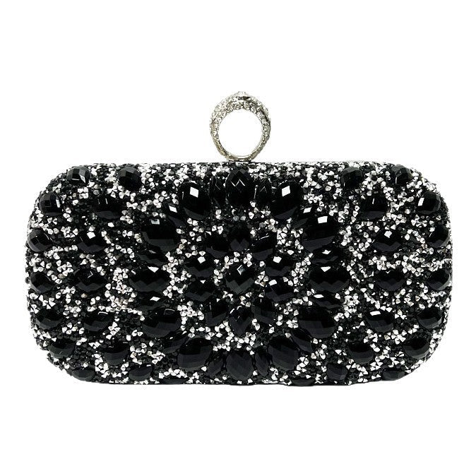 Women's Diamond Embellished Crossbody Clutch Bag | Chain Shoulder Bag