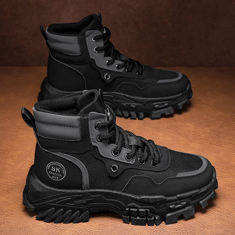 Men's Breathable High-Top Vintage British Work Boots