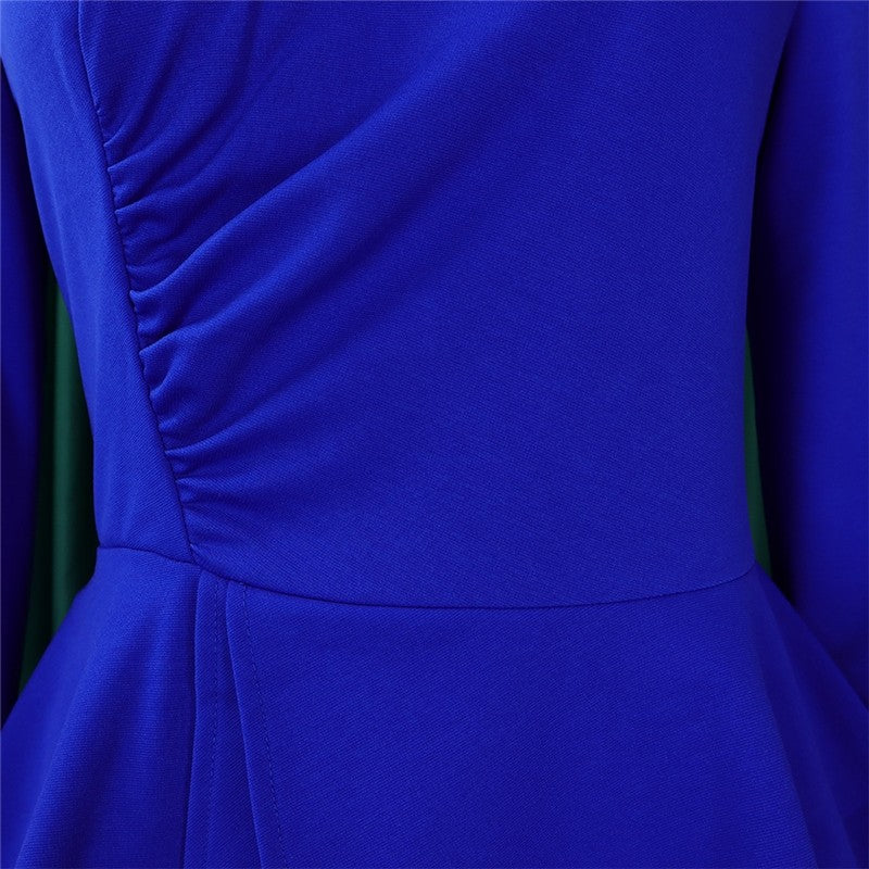 Solid Color Ruffle V-Neck Two-Piece Set