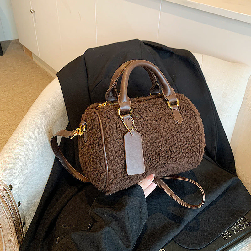 Lamb-Mohair Pillow Crossbody & Shoulder Bag | Women's Minimalist Plush Bag