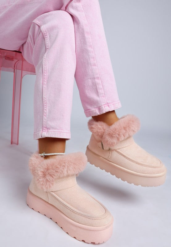 Linka Pin Buckle Detail Snow Boots