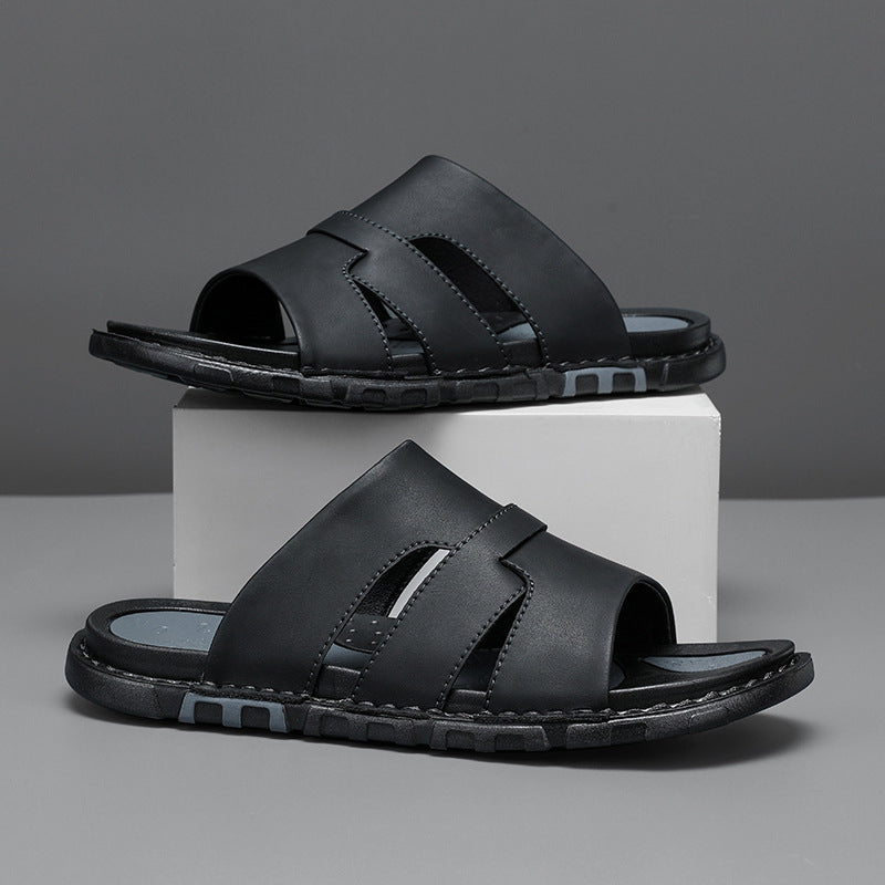Handmade Microfiber Leather Slip-On Loafers for Men