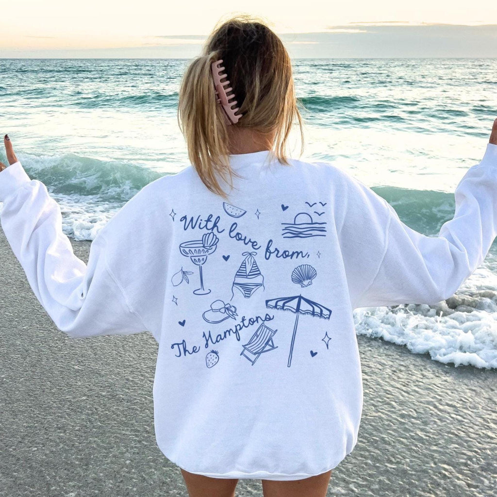 Coastal Doodle Personalized Hamptons Bachelorette Crewnecks