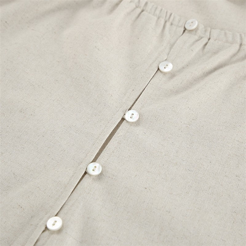 Relaxed-Fit Solid Color Halter Neck Nightdress