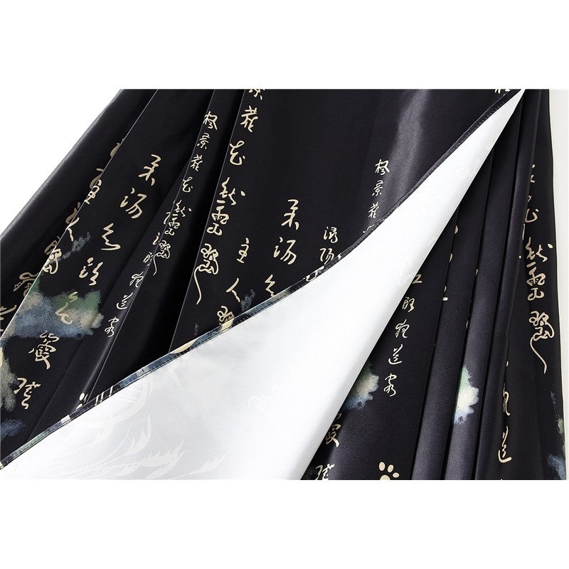 Vintage Chinese-Inspired Horse Face Waist Tied Skirt