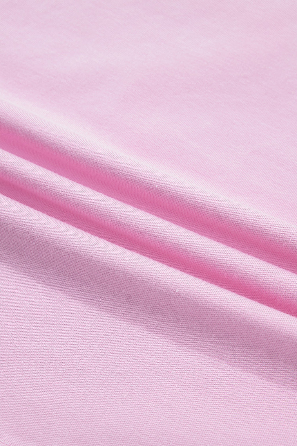 Gossamer Pink Embroidered Bow Detail Color Block Loose Tee