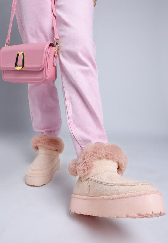 Linka Pin Buckle Detail Snow Boots