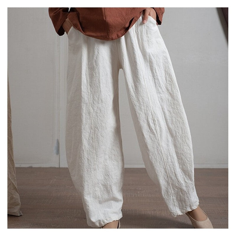 Relaxed-Fit Solid Color Trousers for Ultimate Comfort