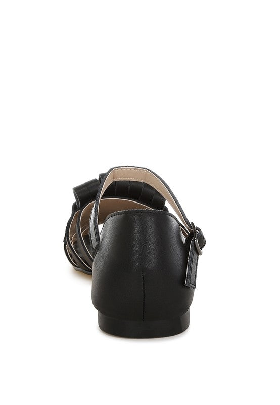 Ramita Horsebit Fringe Flat Sandals