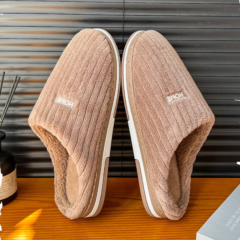 Women's Plush Cotton Slippers - Non-Slip Winter House Shoes Indoor Warm Comfort