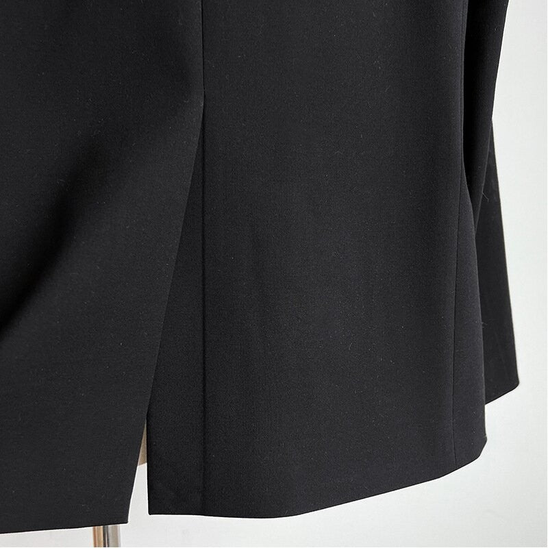 Chic Chinese Jacquard Lapel Blazer with Faux Two-Piece Design